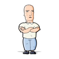 cartoon annoyed bald man N4