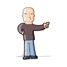 cartoon pointing man N57