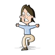 cartoon panicking man N11