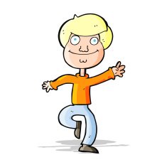 cartoon dancing man N39