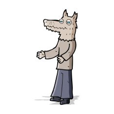 cartoon wolf man N24