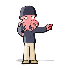 cartoon alien monster man N9