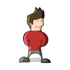 cartoon happy man N238