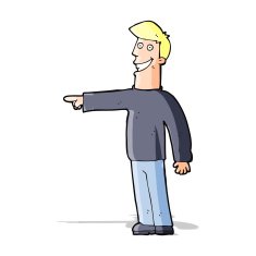 cartoon pointing man N58