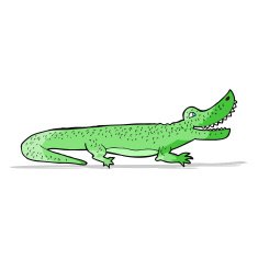 cartoon happy crocodile N3