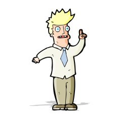 cartoon man with idea N98