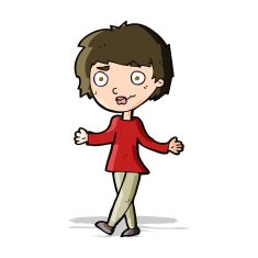 cartoon confused woman N67