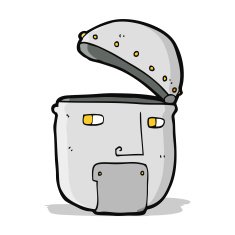 cartoon robot head N36