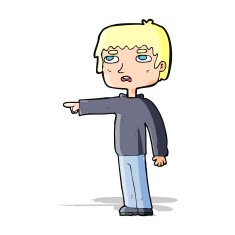 Cartoon Boy Pointing N14
