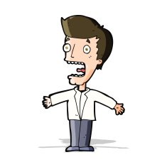 cartoon screaming man N12