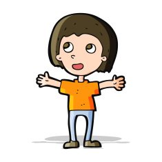 cartoon happy person N16