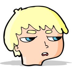 cartoon annoyed boy N16