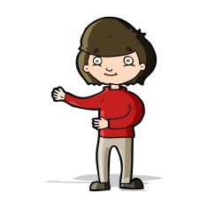 cartoon happy person N17