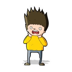 Cartoon Man Panicking N34