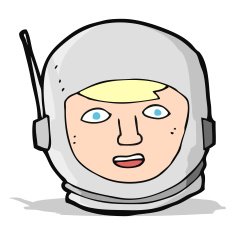 cartoon astronaut head N4