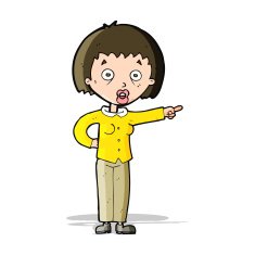 cartoon shocked woman N50