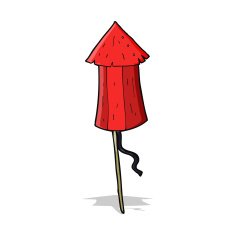 cartoon old wooden firework N5