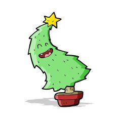 cartoon dancing christmas tree N8