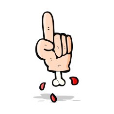 cartoon pointing halloween hand N3