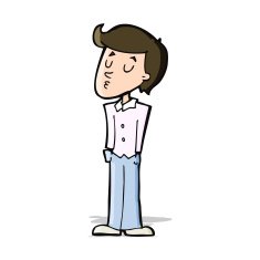 cartoon calm man N5