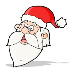 cartoon jolly santa claus face N4