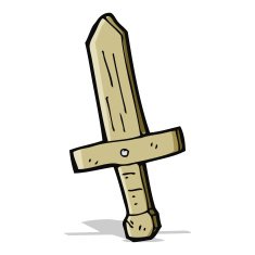 cartoon wooden sword N5