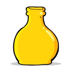 cartoon old glass vase N5