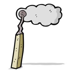 cartoon burnt match N14