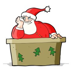 cartoon bored santa claus N4