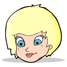 cartoon female face N65