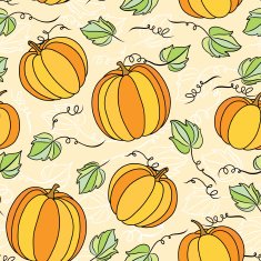 Pattern with pumpkins