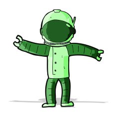 Cartoon Astronaut N77
