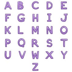 Vector Set of Letters Alphabet ABC N4