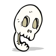 funny cartoon skull N28