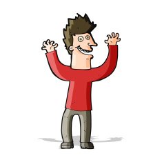 cartoon excited man N59