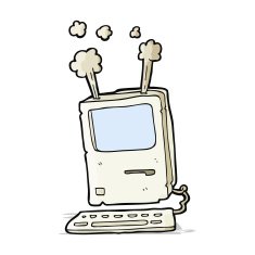 cartoon old computer N23