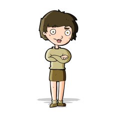 cartoon annoyed woman N92