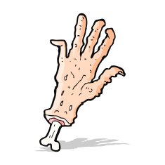 cartoon gross severed hand N3