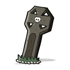 cartoon spooky grave N29