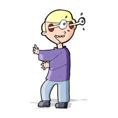 cartoon boy with popping out eyes N5