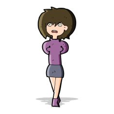 cartoon shocked woman N52