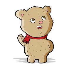 cartoon cute teddy bear with scarf N2