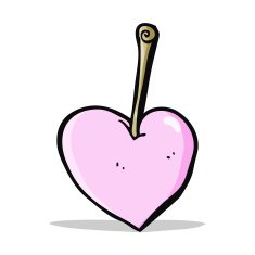 cartoon heart cherry N4