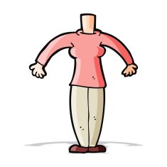 cartoon female body (add photos or mix and match cartoons) N108