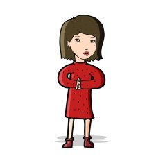 cartoon calm woman N5