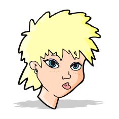 cartoon curious girl N6
