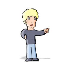 cartoon pointing man N60