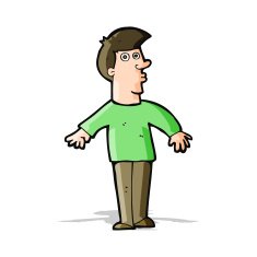 cartoon surprised man N79