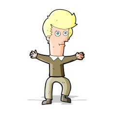 cartoon startled man N23