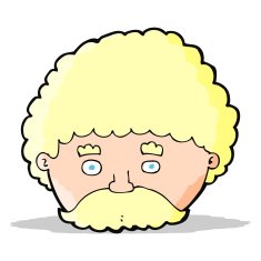 Cartoon Man With Mustache N58